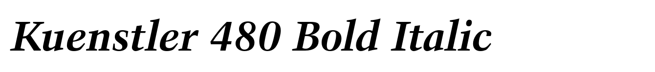 Kuenstler 480 Bold Italic